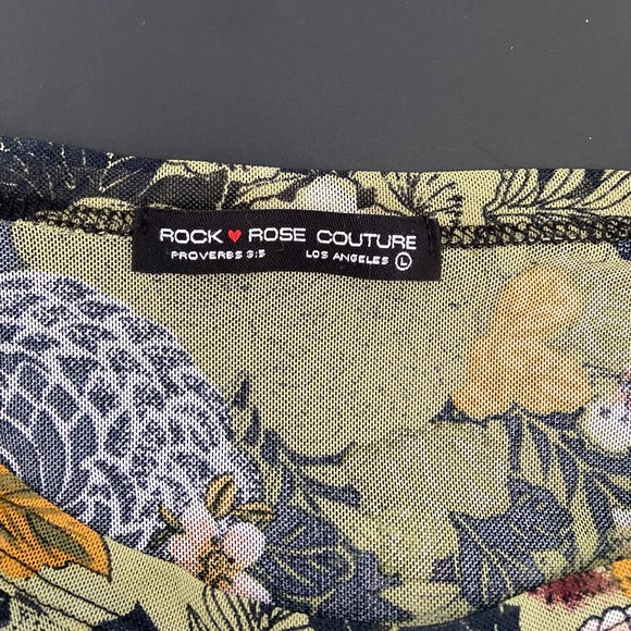 Rock Rose Couture Sheer Top Size Large - Picture 3 of 7